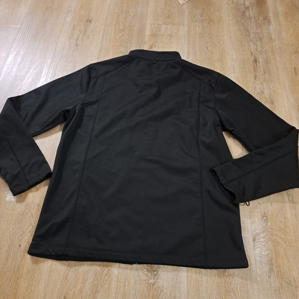 Black Soft Full-zip Dunkin' Uniform Jacket Polyester Micofleece Men's Size Large - Picture 4 of 10